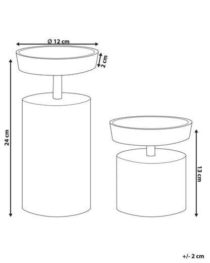 Sæt med 2 Kaengan lysestager i sten 13/24 cm guld 1 par