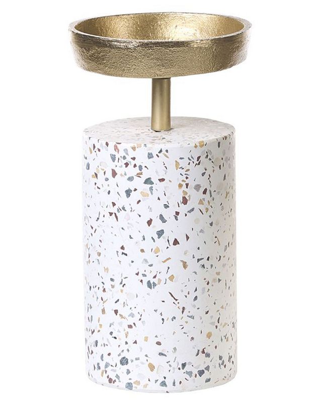 Sæt med 2 Kaengan lysestager i sten 13/24 cm guld 1 par