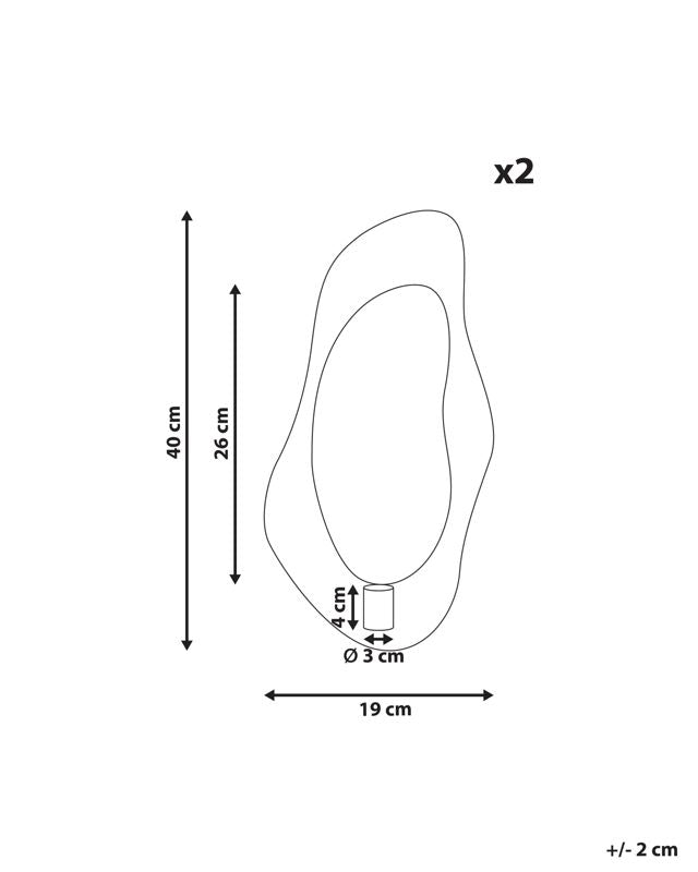 Sæt med 2 Odemira metal-lysestager 40 cm sølv, 1 par