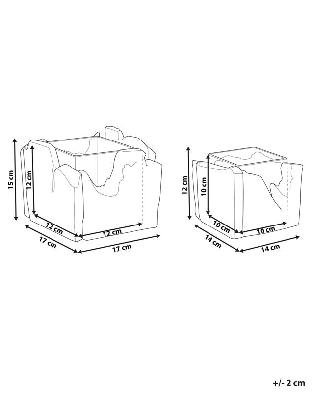Sæt med 2 Plateros lysestager i træ 15/12 cm Mørkt træ 1 par