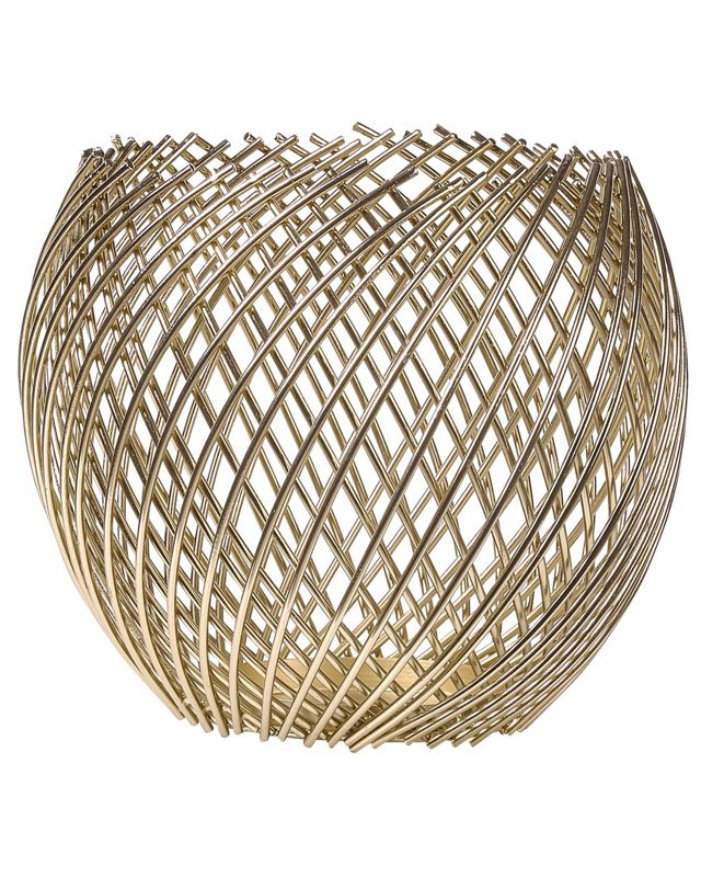 Sæt med 2 Tanduy metal-lysestager 18/22 cm i guld, 1 par