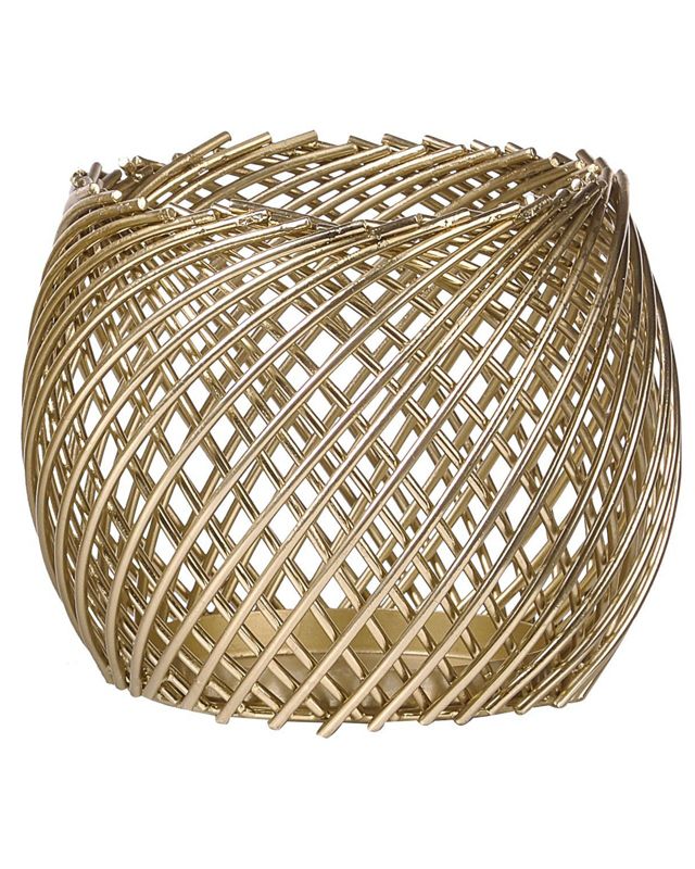 Sæt med 2 Tanduy metal-lysestager 18/22 cm i guld, 1 par