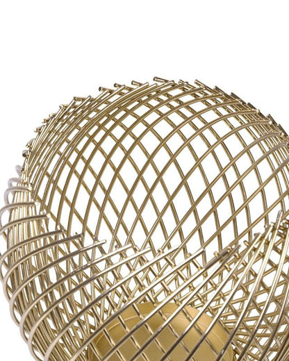 Sæt med 2 Tanduy metal-lysestager 18/22 cm i guld, 1 par