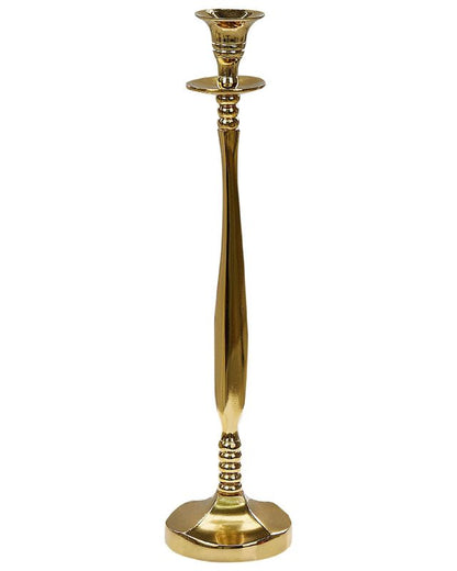 Sæt med 2 metallysestager Tirah 31/36 cm i guld, 1 par