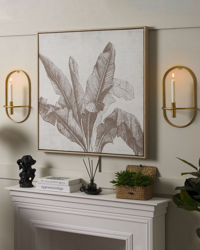 Sæt med 2 hængende lysestager Caviana Metal 38 cm Guld 1 par