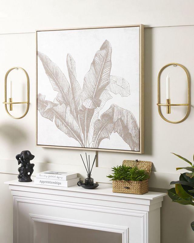 Sæt med 2 hængende lysestager Caviana Metal 38 cm Guld 1 par