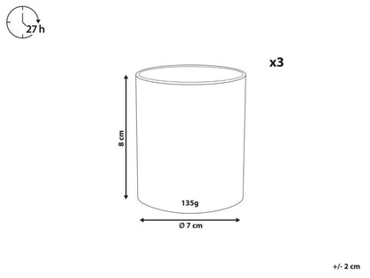 Sæt med 3 duftlys Sheer Joy i sojavoks med frugtagtige og friske noter