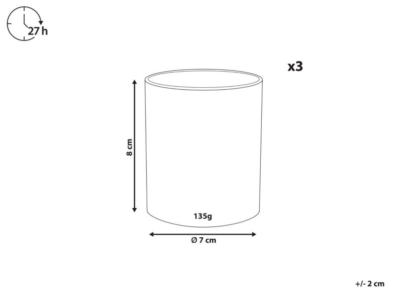 Sæt med 3 duftlys Sheer joy Sojavoks Friske noter 1 sæt