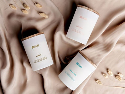 Sæt med 3 duftlys Simplicity Sojavoks Orientalske noter Friske noter 1 sæt