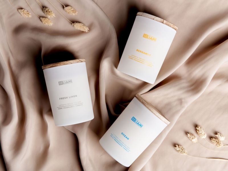 Simplicity sæt med 3 duftlys i sojavoks Frugtagtige og friske noter 1 sæt