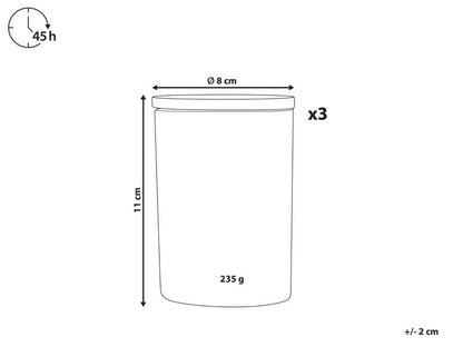 Simplicity sæt med 3 duftlys i sojavoks Frugtagtige og friske noter 1 sæt