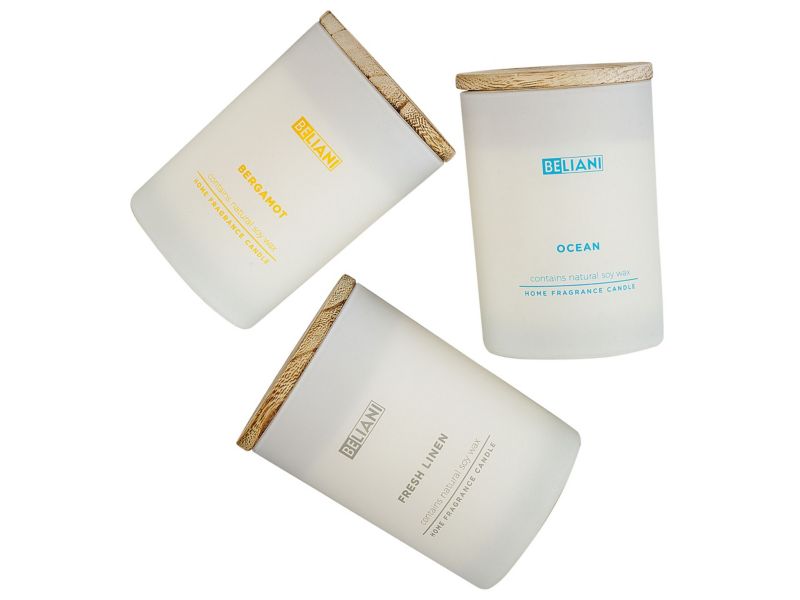 Simplicity sæt med 3 duftlys i sojavoks Frugtagtige og friske noter 1 sæt