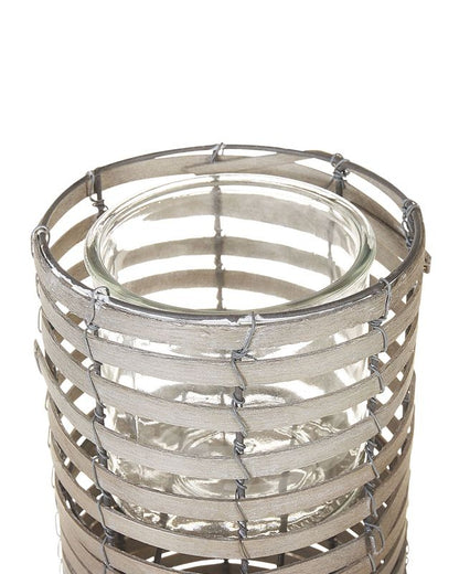 Sæt med 3 Rovare lysestager 60/39/25 cm grå 1 sæt