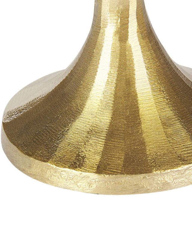 Sæt med 3 Zimbabwe metal-lysestager 36 cm i guld