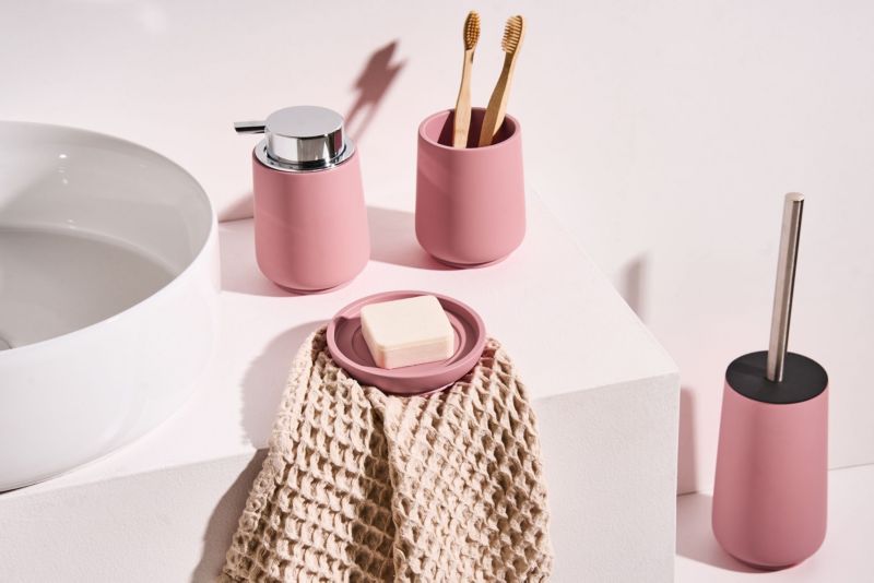 Badeværelsessæt 4 Dele Suches Rosa 1 Sæt