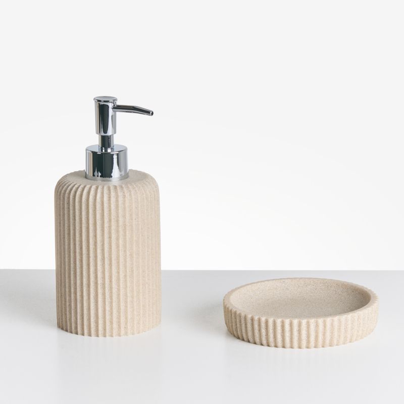 Badeværelsessæt 5 Dele Camana Beige 1 sæt