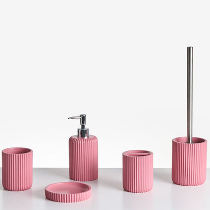 Badeværelsestilbehørssæt 5 Dele Camana Rosa