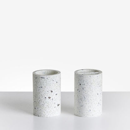 Badeværelsessæt 5 Dele Hvid Terrazzo 1 Sæt