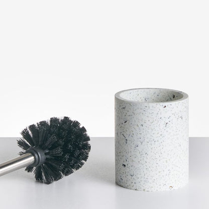 Badeværelsessæt 5 Dele Hvid Terrazzo 1 Sæt