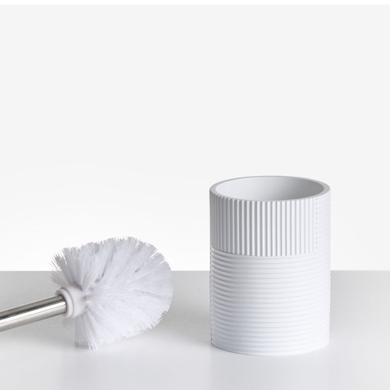 Badeværelsessæt 5 Dele Sepahua Hvid 10x10x37 cm