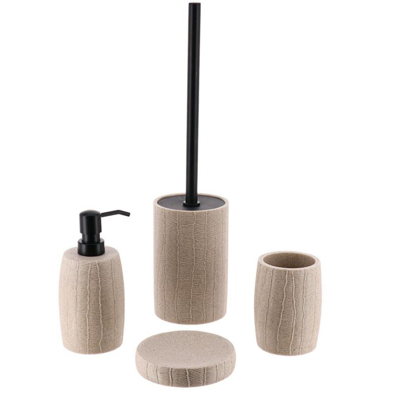 Badeværelsessæt Binchi Øko Beige Mat Polyresin 42x30x20 cm 1 sæt | 5907600447936