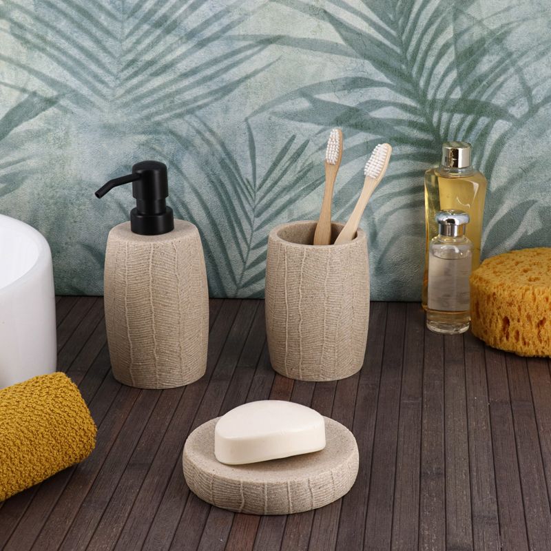 Badeværelsessæt Binchi Øko Beige Mat Polyresin 42x30x20 cm 1 sæt | 5907600447936