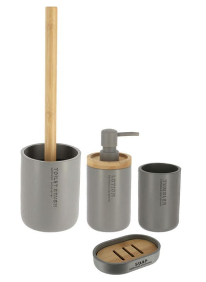 Badeværelsessæt Bambus Grå 10,4 cm x 36 cm 280 ml 1 stk. | 5907600435278