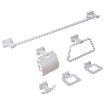 Badeværelsestilbehørssæt 6 Dele Aluminium Sølv 62 cm