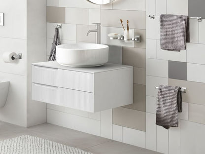 Badeværelsessæt 6 Dele Aluminium Sølv 61 cm