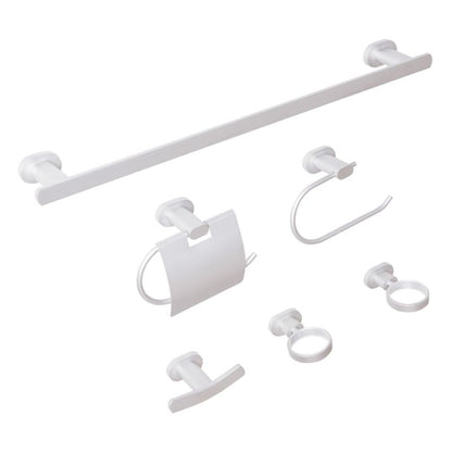 Badeværelsessæt 6 dele Aluminium Sølv 60 cm