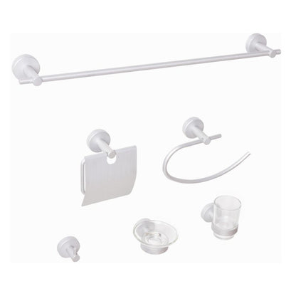 Badeværelsestilbehørssæt 6 Dele Aluminium Sølv 60 cm