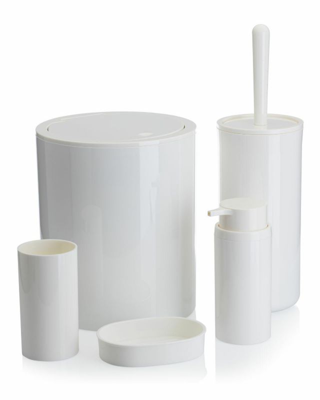 Badeværelsessæt Carmen Hvidt Plast 5 Dele 20x20x29 cm