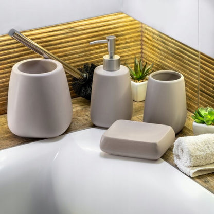 Badeværelsessæt 3 Dele Keramik Beige 24 cm