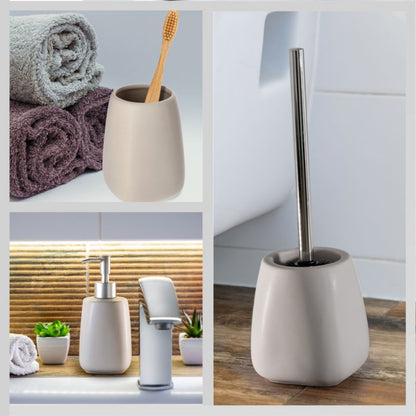 Badeværelsessæt 3 Dele Keramik Beige 24 cm