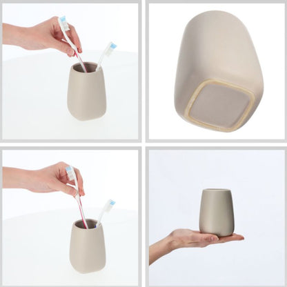 Badeværelsessæt 3 Dele Keramik Beige 24 cm