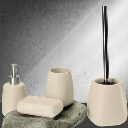 Badeværelsessæt 3 Dele Keramik Beige 24 cm