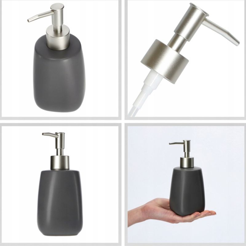 Badeværelsessæt 3 Dele Grå Keramik 5903699479070