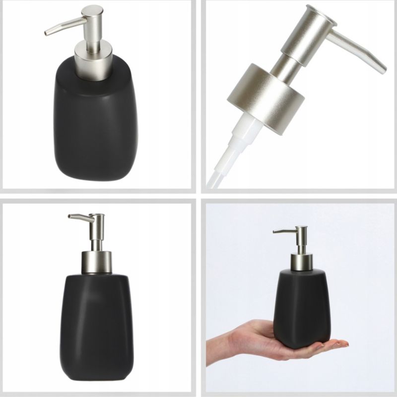 KADAX badeværelsessæt med børste og dispenser, sort, 2 dele