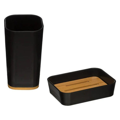 Badeværelsessæt Natureo Bambus Brun 7x7x11 cm 1 stk. | 3560239661030