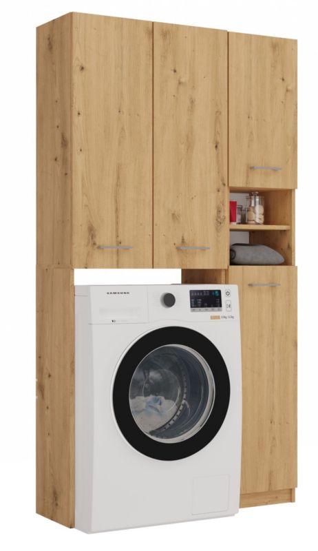 Badeværelsessæt Topeshop Marpol DD Skab i Artisan Eg 30x96x180 cm 1 stk.