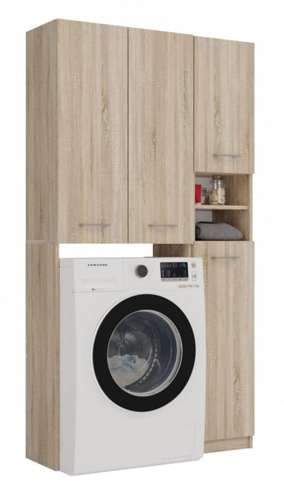 Topeshop Marpol DD badeværelsessæt med skab i Sonoma-eg 30 x 96 x 180 cm, 1 stk.