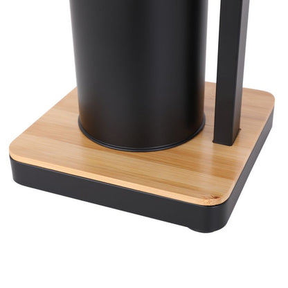 Toiletsæt Sort med Bambus 3L Pedalspand Soft Close og Holder med WC-Børste