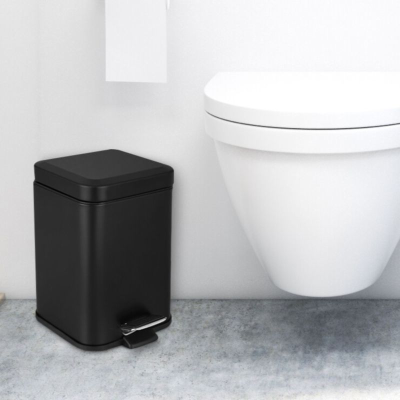 Badeværelsessæt med 3L Affaldsspand og Toiletpapirholder Mat Sort | CH.MUTI-BLK_P.PAP1-BLK