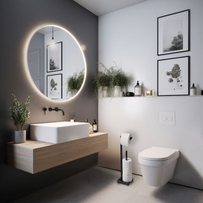 Badeværelsessæt med 3L Affaldsspand og Toiletpapirholder Mat Sort | CH.MUTI-BLK_P.PAP1-BLK