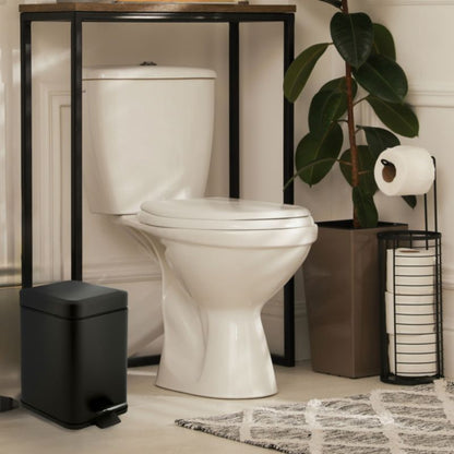 Badeværelsessæt med Skraldespand og Toiletpapirholder Mat Sort | CH.MUTI-SC-BLK_P.PAP1-BLK