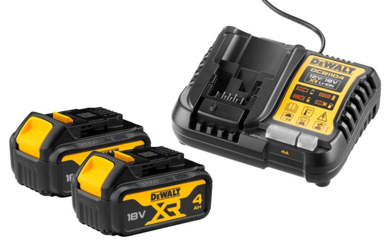 DeWalt sæt med bore-/skruemaskine + slagboremaskine 18 V 2 x 4,0 Ah