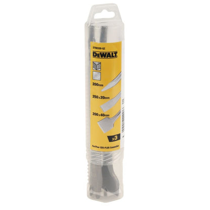 DeWalt SDS Plus mejselsæt, 3 dele