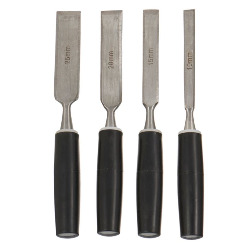 Sæt med 4 træmejsler 10-25 mm