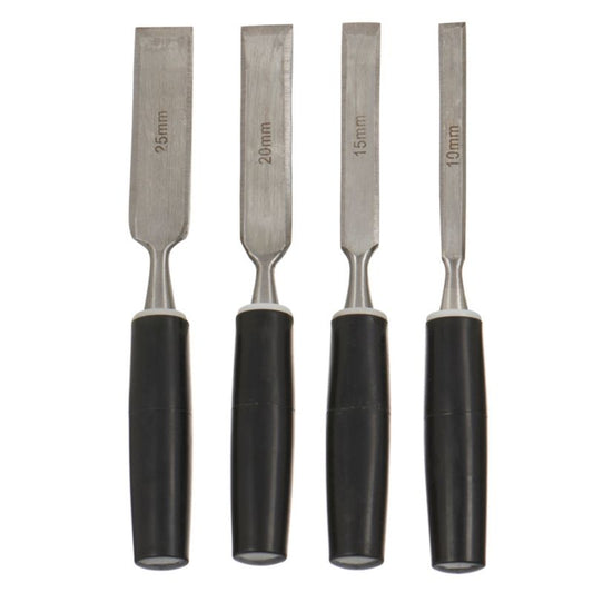 Sæt med 4 træmejsler 10-25 mm