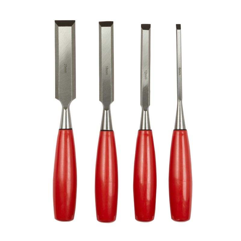 Sæt med 4 træmejsler 6-25 mm